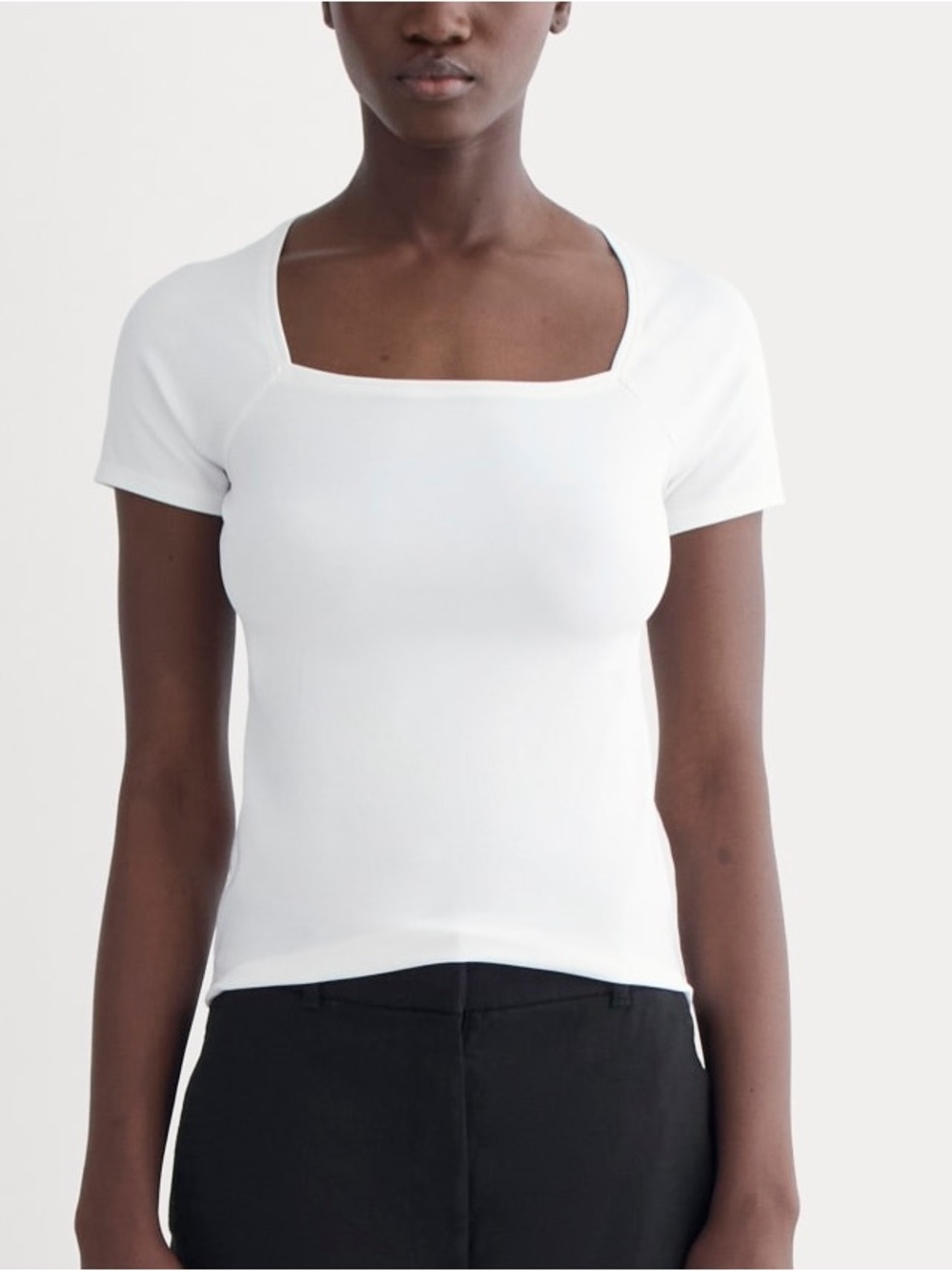Everlane The Form Square Neck Top in white Size L